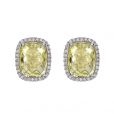 Lemon Quartz Cluster Earrings - 00019586 | Heming Diamond Jewellers | London