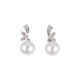 Pearl and Diamond Earrings - 00022542 | Heming Diamond Jewellers | London