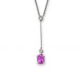 Pink Sapphire and Diamond Necklace - 02022135 | Heming Diamond Jewellers | London