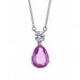 Pink Sapphire and Diamond Pendant - 00019223 | Heming Diamond Jewellers | London
