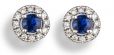 Sapphire And Diamond Cluster Earrings - 01026218 | Heming Diamond Jewellers | London
