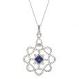 Sapphire and diamond pendant - 00021204 | Heming Diamond Jewellers | London