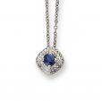 Sapphire and Diamond Pendant - 00024931 | Heming Diamond Jewellers | London