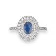 Sapphire & Diamond Cluster Ring - 00022720 | Heming Diamond Jewellers | London