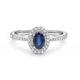 Sapphire & Diamond Cluster Ring - 00022999 | Heming Diamond Jewellers | London