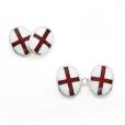 Silver St George's  Flag Cufflinks - 03018144 | Heming Diamond Jewellers | London