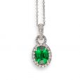 Tsavorite & Diamond Pendant - 02021389 | Heming Diamond Jewellers | London