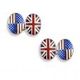 Union Jack & Stars and Stripes Enamel Cufflinks - 00024333 | Heming Diamond Jewellers | London