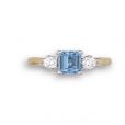 Vintage Aquamarine & Diamond Ring - 02024080 | Heming Diamond Jewellers | London