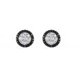 White and Black Diamond Earrings - 00022249 | Heming Diamond Jewellers | London