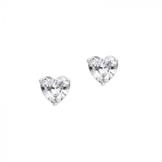 0.69 ct Heart Shaped Diamond Solitaire Earrings - 02018646 | Heming Diamond Jewellers | London