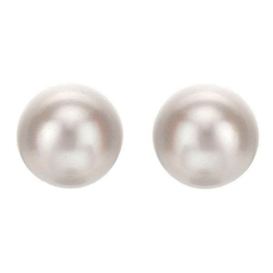 11.5 - 12mm Button Pearl Stud Earrings - 02020389 | Heming Diamond Jewellers | London