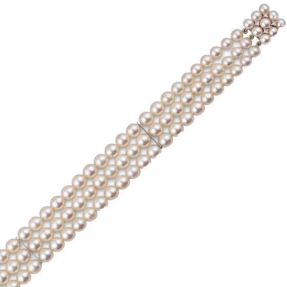 3 Row Pearl Bracelet - 02024082 | Heming Diamond Jewellers | London