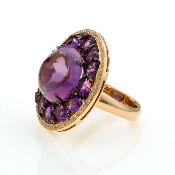 Amethyst Cluster Ring - 00020410 | Heming Diamond Jewellers | London