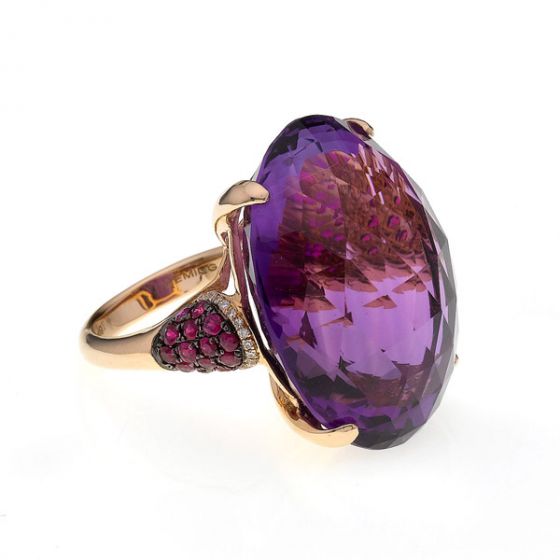 Amethyst & Ruby Ring - 00019559 | Heming Diamond Jewellers | London