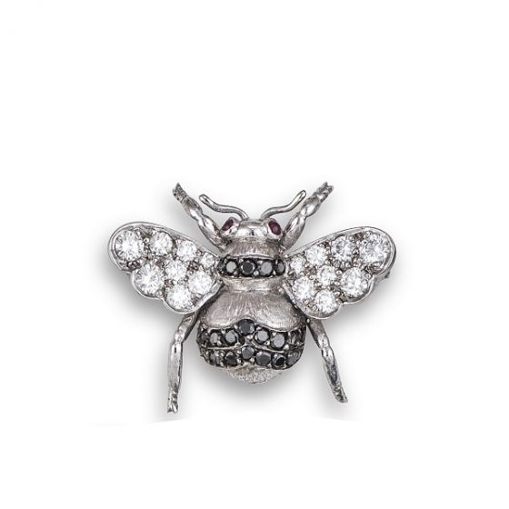 Diamond Bee Brooch - 02024141 | Heming Diamond Jewellers | London