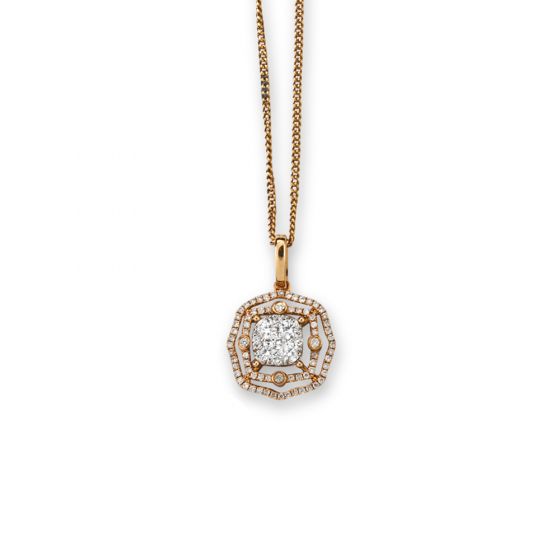 Diamond Cluster Pendant - 00023952 | Heming Diamond Jewellers | London