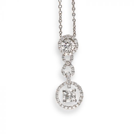 Diamond Cluster Pendant - 01022582 | Heming Diamond Jewellers | London