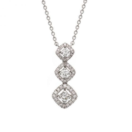 Diamond Drop Pendant - 00020838 | Heming Diamond Jewellers | London