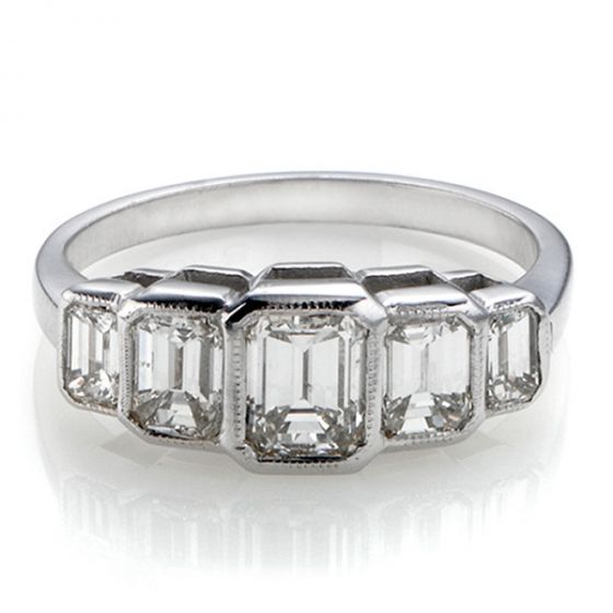 Diamond Five Stone Ring - 02018149 | Heming Diamond Jewellers | London