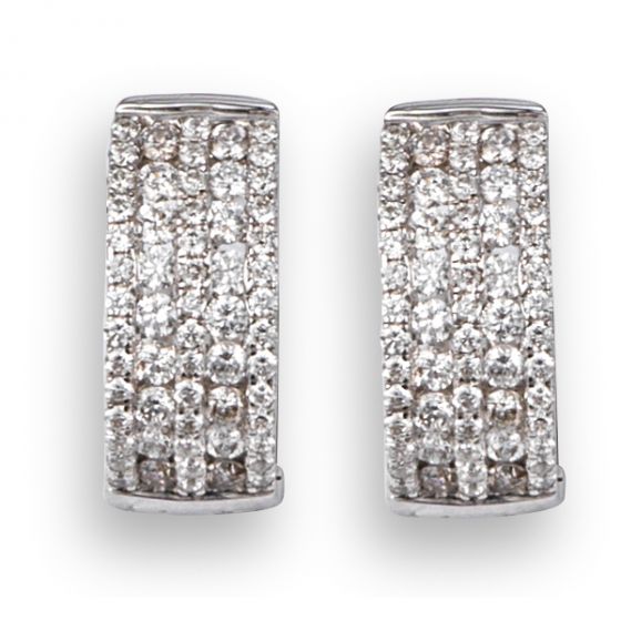 Diamond Hoop Earrings - 00024220 | Heming Diamond Jewellers | London