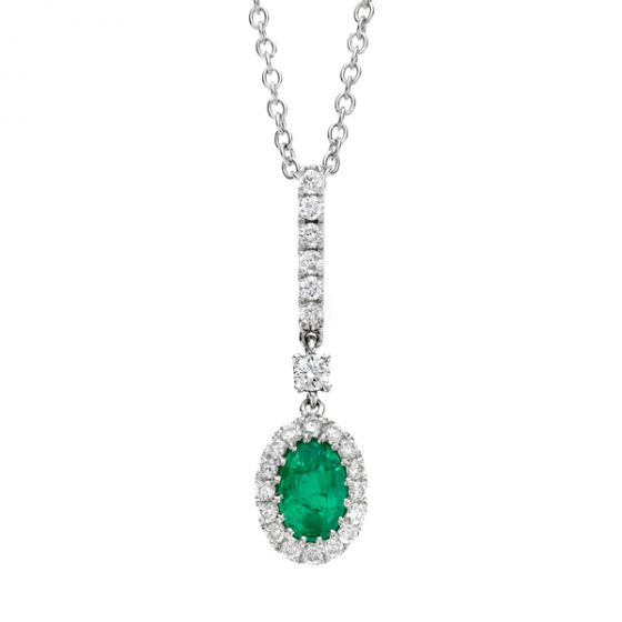 Emerald Pendant - 00020335 | Heming Diamond Jewellers | London