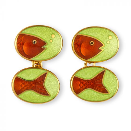 Fish Enamel Cufflinks - 00022140 | Heming Diamond Jewellers | London