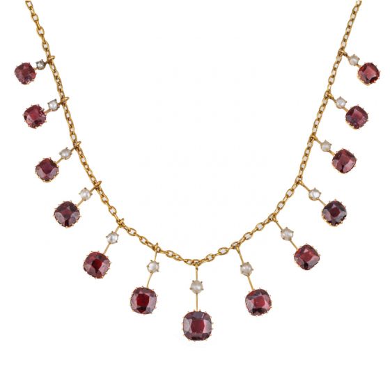 Garnet Fringe Necklace - 02024072 | Heming Diamond Jewellers | London