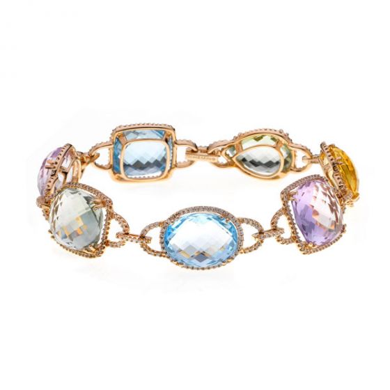 Multi-gem Bracelet - 00020415 | Heming Diamond Jewellers | London