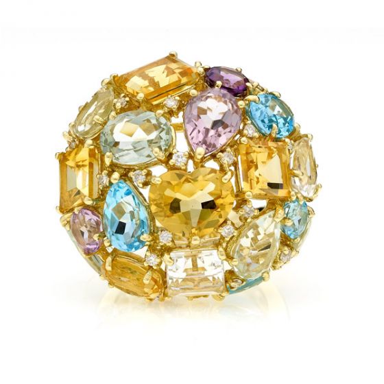 Multigem Cluster Ring - 00020425 | Heming Diamond Jewellers | London