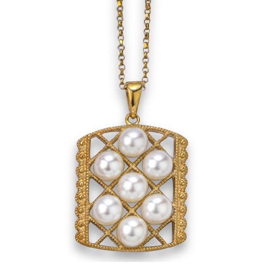 Pearl Pendant with Chain - 02024433 | Heming Diamond Jewellers | London