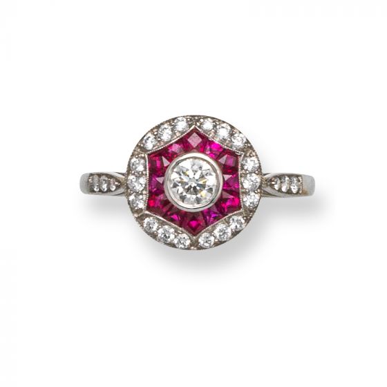 Ruby & Diamond Ring - 00021786 | Heming Diamond Jewellers | London