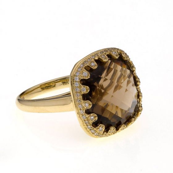 Smokey Quartz Ring - 00019562 | Heming Diamond Jewellers | London