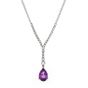 Amethyst and Diamond Drop Pendant - 02020268 | Heming Diamond Jewellers | London