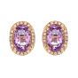 Amethyst and Diamond Earrings - 00020886 | Heming Diamond Jewellers | London