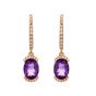 Amethyst and Diamond Earrings - 00020901 | Heming Diamond Jewellers | London
