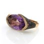 Amethyst, Pink Sapphire & Diamond Cluster Ring - 00020412 | Heming Diamond Jewellers | London