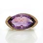 Amethyst, Pink Sapphire & Diamond Cluster Ring - 00020412 | Heming Diamond Jewellers | London
