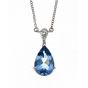 Aqua and Diamond Pendant - 02019608 | Heming Diamond Jewellers | London