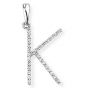 Diamond Initial 'K' Pendant - 00018892 | Heming Diamond Jewellers | London
