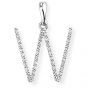 Diamond Initial 'W' Pendant - 00018904 | Heming Diamond Jewellers | London