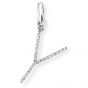 Diamond Initial 'Y' Charm / Pendant (9ct) - 00019118 | Heming Diamond Jewellers | London