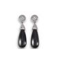 Diamond & Onyx Drop Earrings - 02024181 | Heming Diamond Jewellers | London