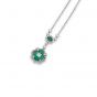 Emerald and Diamond Necklace - 00021865 | Heming Diamond Jewellers | London