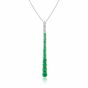 Emerald and Diamond Pendant - 00025067 | Heming Diamond Jewellers | London