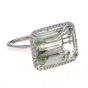 Green Amethyst & Diamond Ring - 00019551 | Heming Diamond Jewellers | London