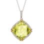 Lemon Quartz and Diamond Pendant - 00020890 | Heming Diamond Jewellers | London
