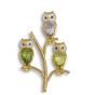 Multigem Owl Brooch - 02023825 | Heming Diamond Jewellers | London