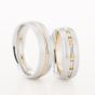 Pair of 18ct White & Rose Gold Wedding Rings by Christian Bauer - 00019145 | Heming Diamond Jewellers | London