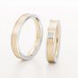 Pair of Platinum & 18ct 4.5mm Wedding Rings by Christian Bauer - 00019152 | Heming Diamond Jewellers | London